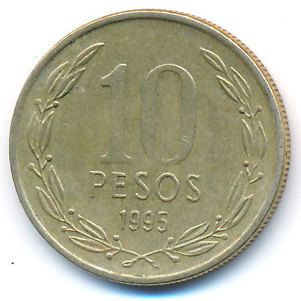 Чили, 10 песо (1995 г.)