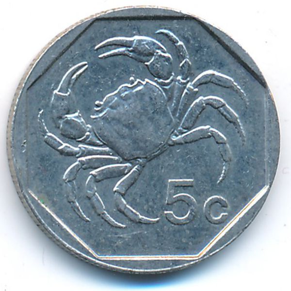 Мальта, 5 центов (1991 г.)