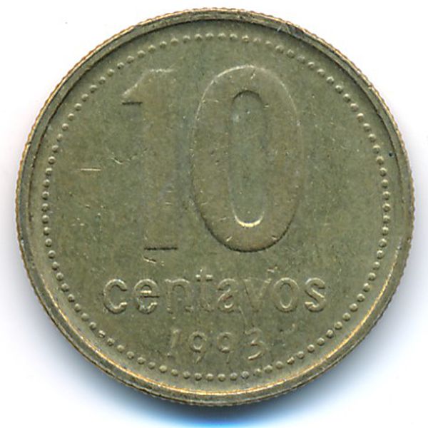 Аргентина, 10 сентаво (1993 г.)