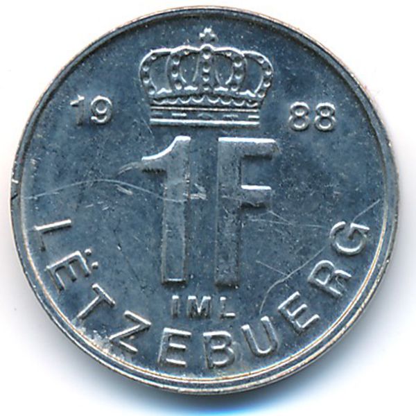 Люксембург, 1 франк (1988 г.)