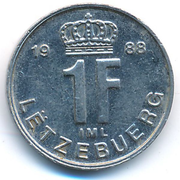Люксембург, 1 франк (1988 г.)