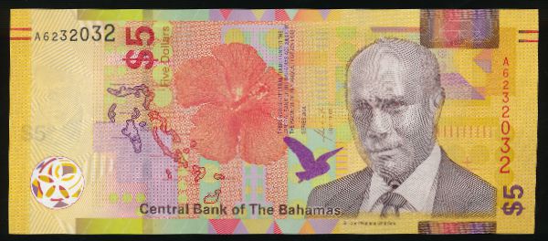 Багамские острова, 5 долларов (2020 г.)