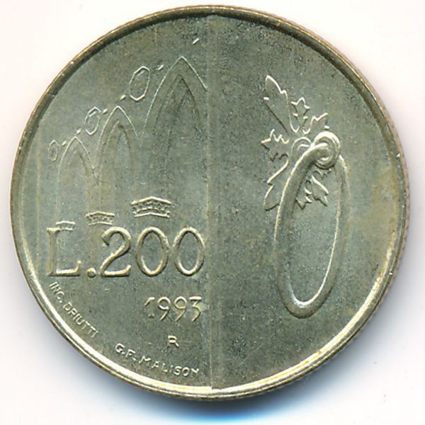 Сан-Марино, 200 лир (1993 г.)