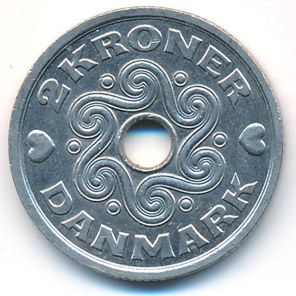 Дания, 2 кроны (1999 г.)