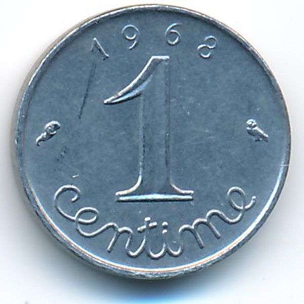 Франция, 1 сентим (1968 г.)
