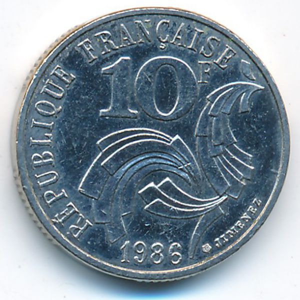 Франция, 10 франков (1986 г.)