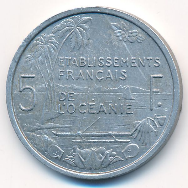 Французская Океания, 5 франков (1952 г.)