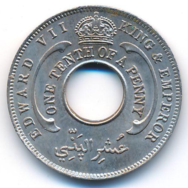 Британская Западная Африка, 1/10 пенни (1909 г.)