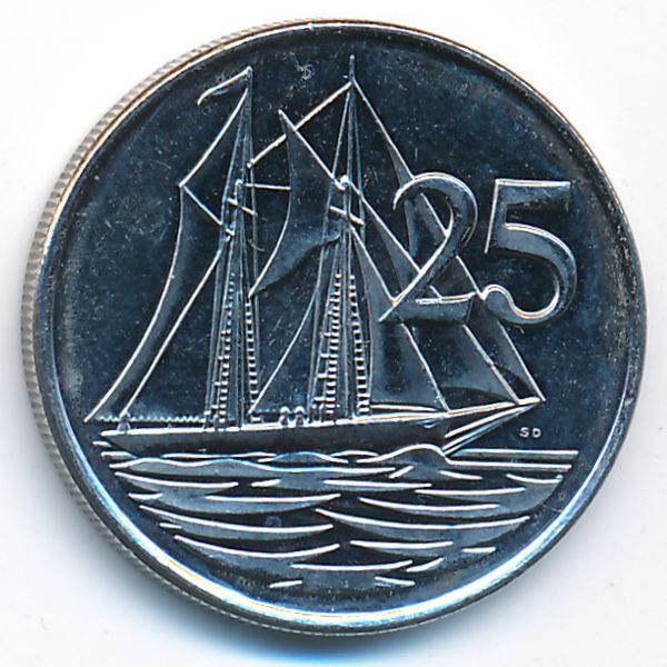 Каймановы острова, 25 центов (2008 г.)