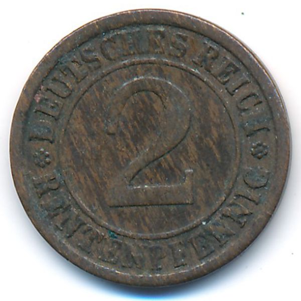 Веймарская республика, 2 рентенпфеннига (1924 г.)