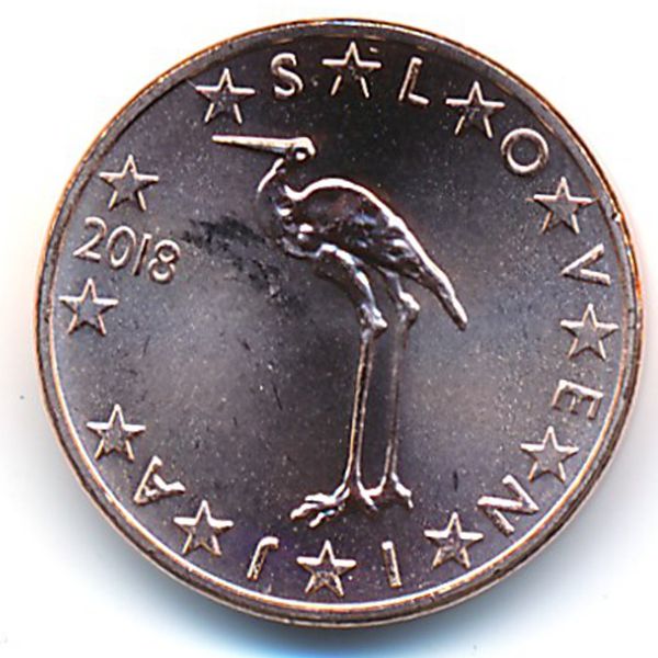 Словения, 1 евроцент (2018 г.)