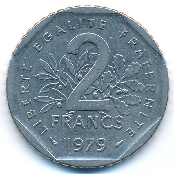 Франция, 2 франка (1979 г.)
