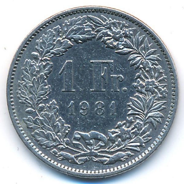 Швейцария, 1 франк (1981 г.)
