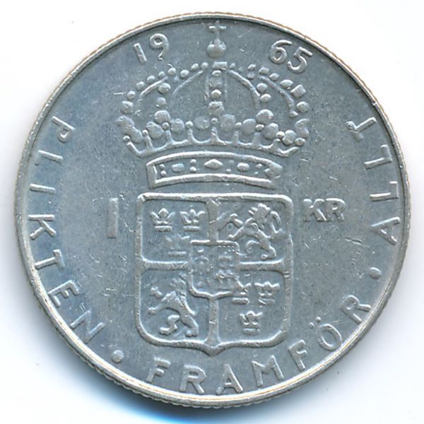 Швеция, 1 крона (1965 г.)
