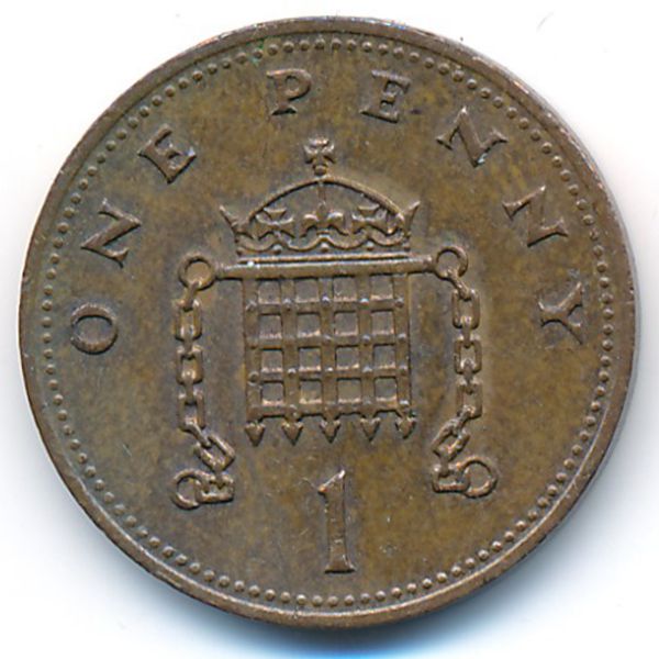 Великобритания, 1 пенни (1990 г.)