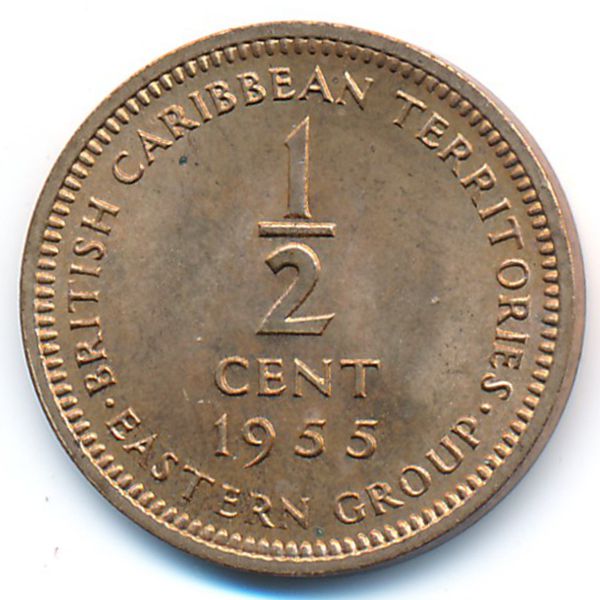 Восточные Карибы, 1/2 цента (1955 г.)