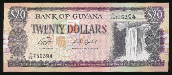 Гайана, 20 долларов (2009 г.)