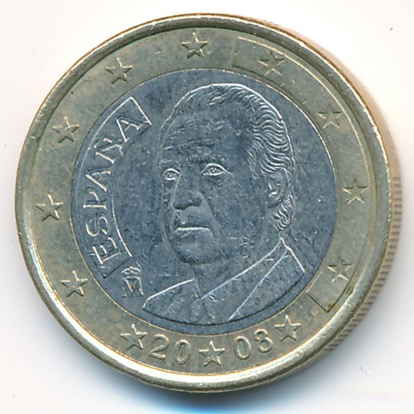 Испания, 1 евро (2008 г.)