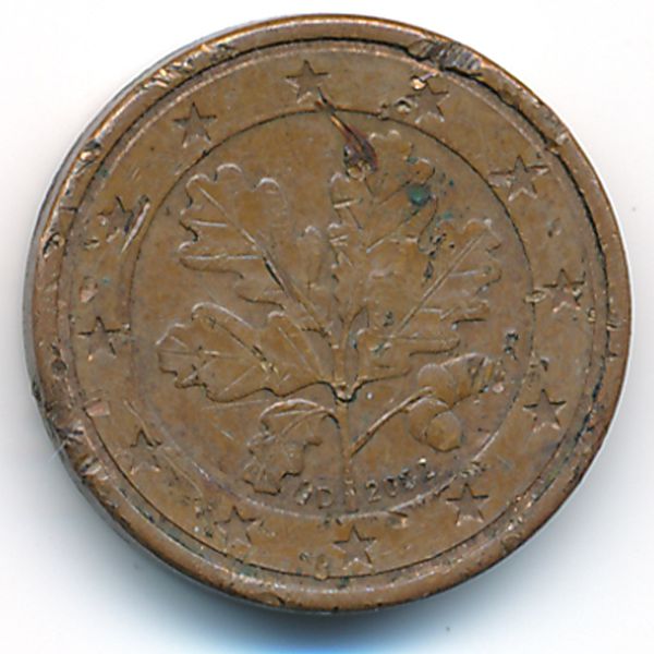 Германия, 1 евроцент (2002 г.)