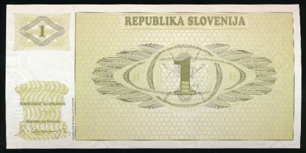 Словения, 1 толар