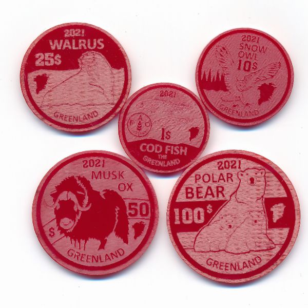 Гренландия., Набор монет (2021 г.)
