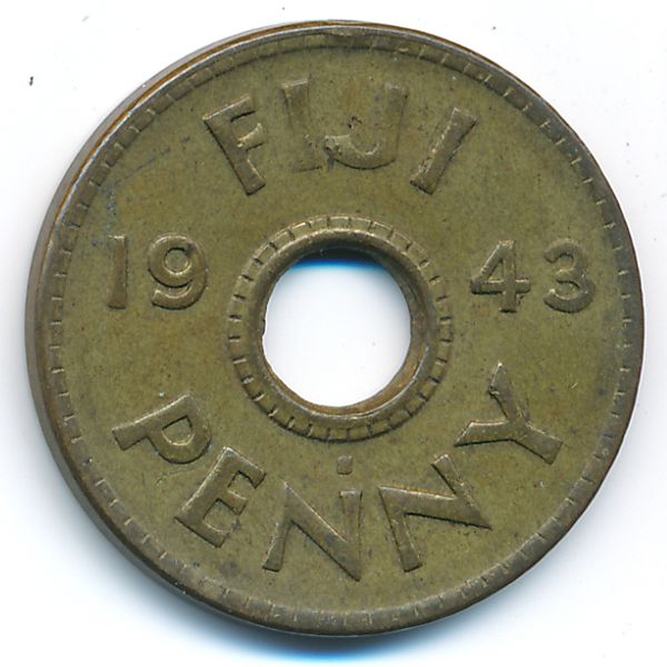 Фиджи, 1 пенни (1943 г.)