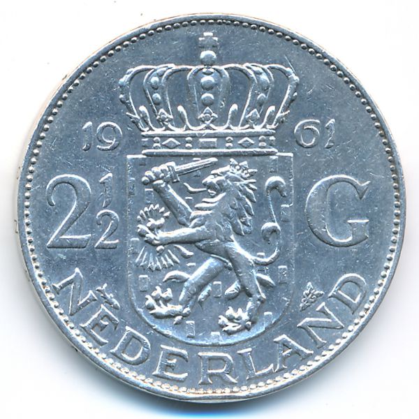 Нидерланды, 2 1/2 гульдена (1961 г.)