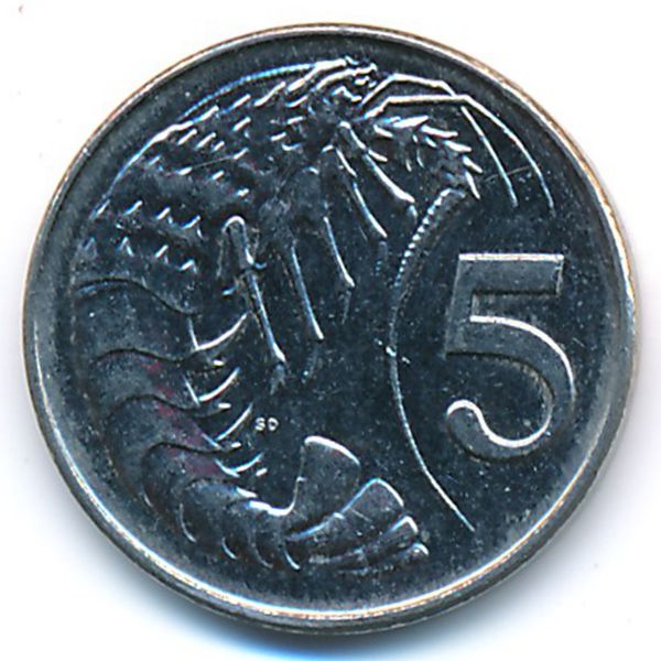 Каймановы острова, 5 центов (1992 г.)