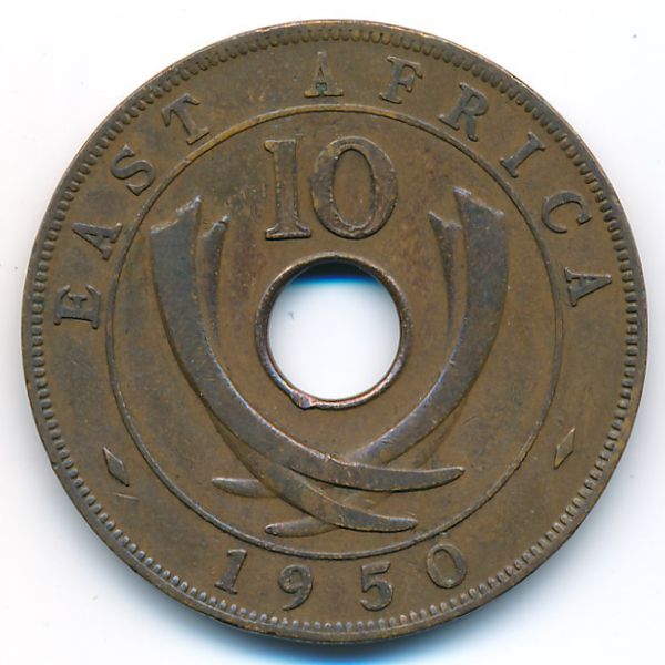 Восточная Африка, 10 центов (1950 г.)