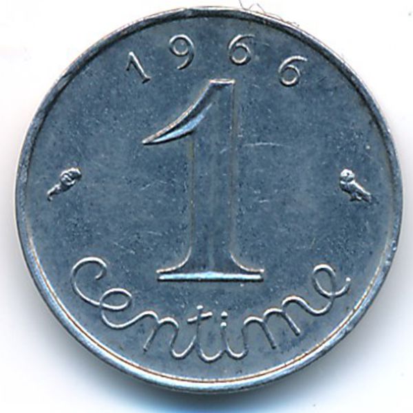 Франция, 1 сентим (1966 г.)