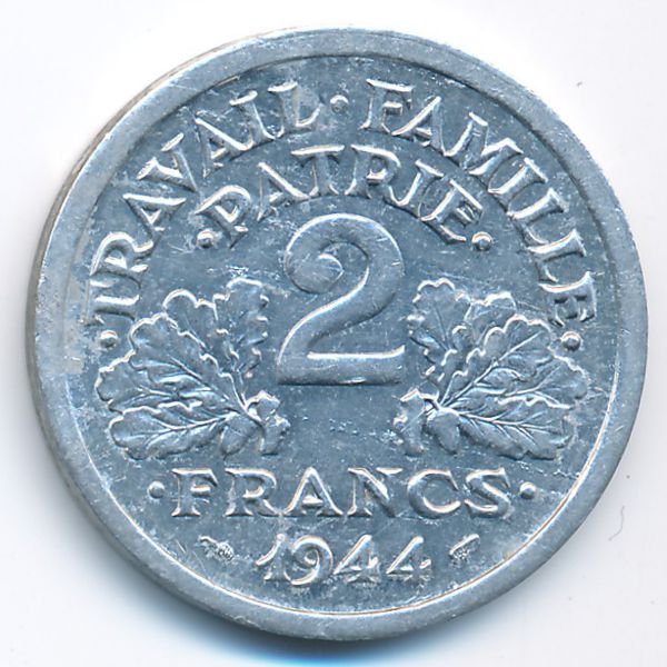Франция, 2 франка (1944 г.)