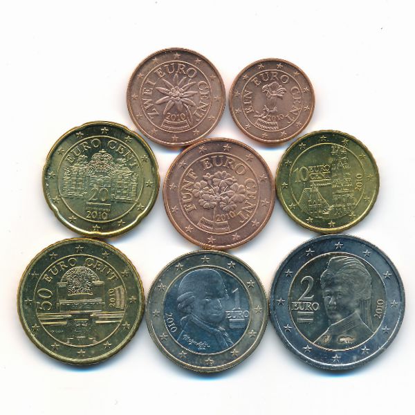Австрия, Набор монет (2010 г.)