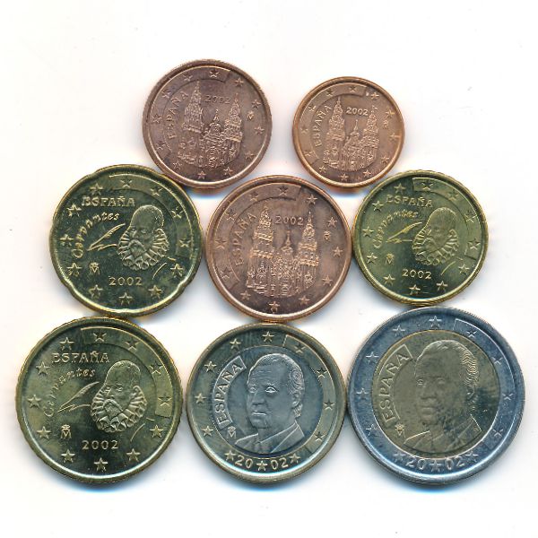 Испания, Набор монет (2002 г.)
