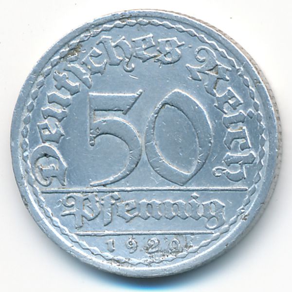 Веймарская республика, 50 пфеннигов (1920 г.)