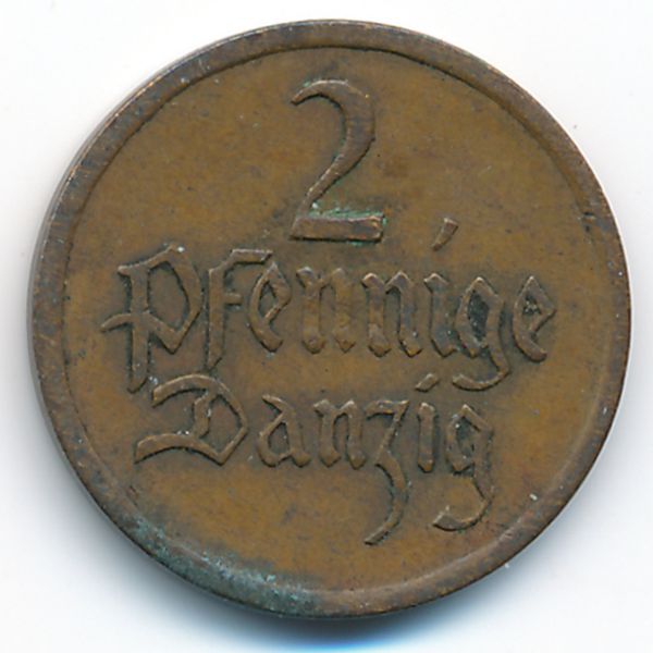Данциг, 2 пфеннига (1923 г.)