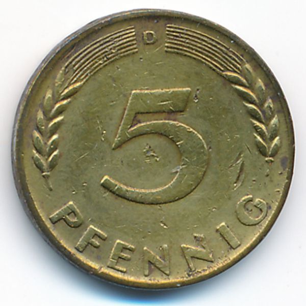 ФРГ, 5 пфеннигов (1950 г.)