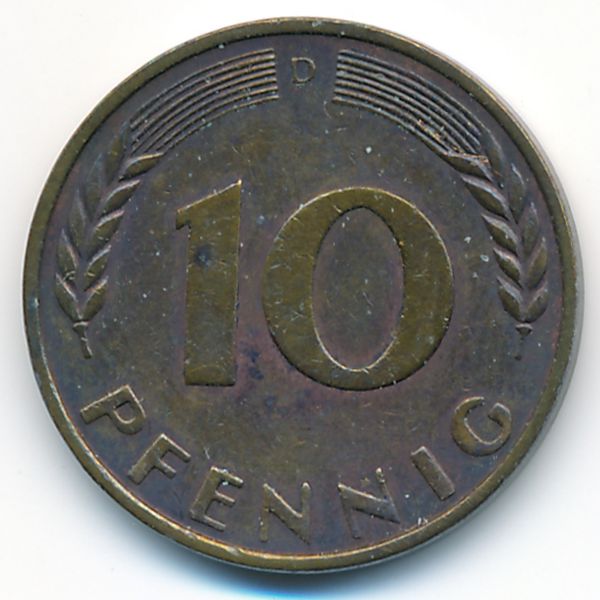 ФРГ, 10 пфеннигов (1950 г.)