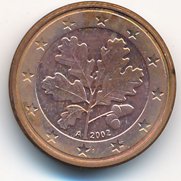 Германия, 1 евроцент (2002 г.)