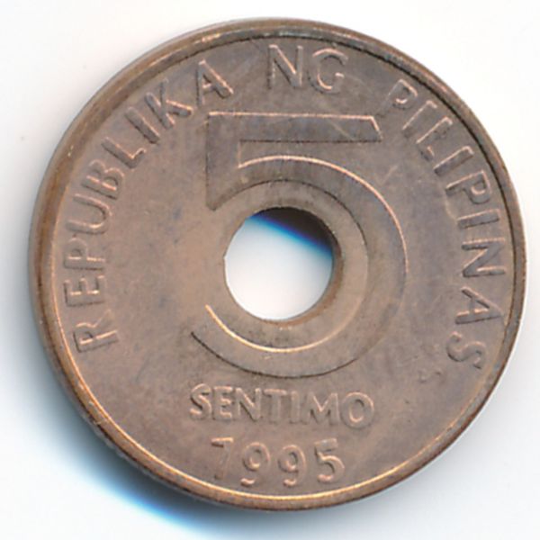Филиппины, 5 сентимо (1995 г.)