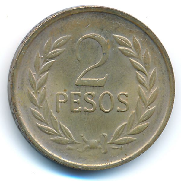 Колумбия, 2 песо (1977 г.)