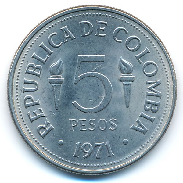 Колумбия, 5 песо (1971 г.)