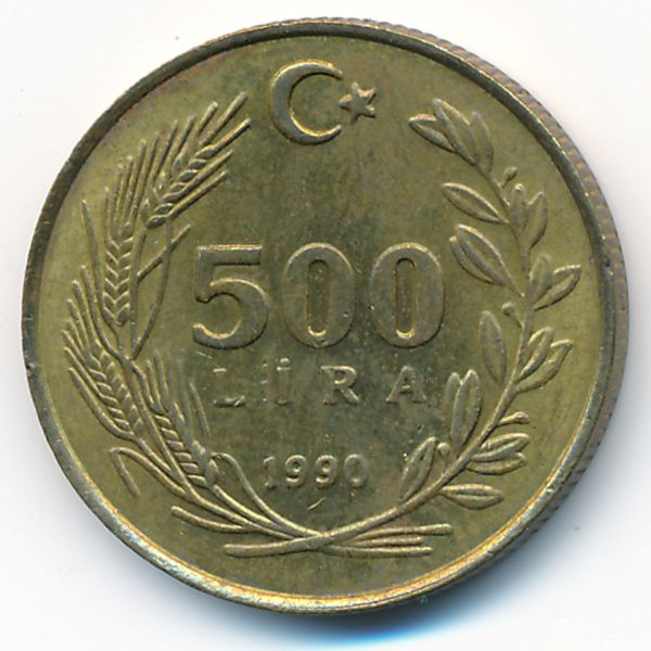 Турция, 500 лир (1990 г.)