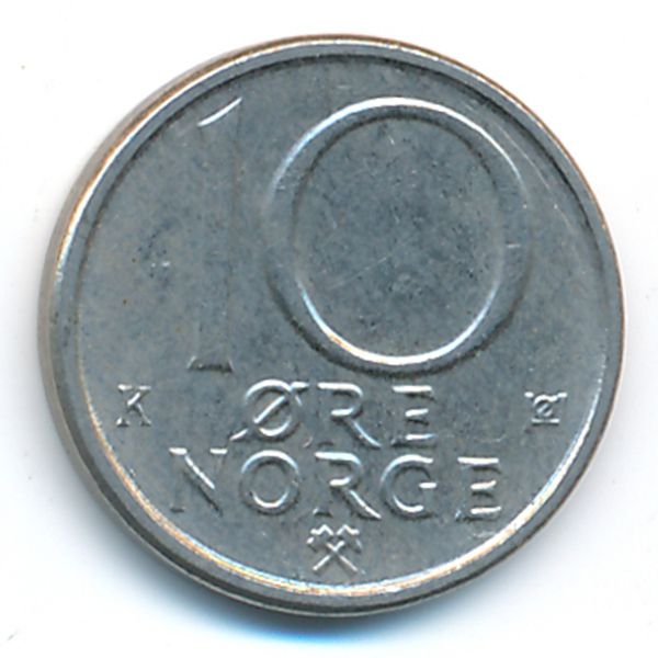 Норвегия, 10 эре (1987 г.)