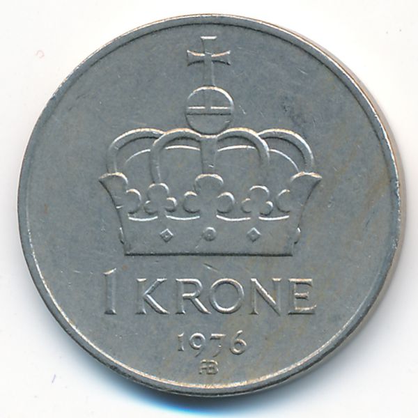 Норвегия, 1 крона (1976 г.)