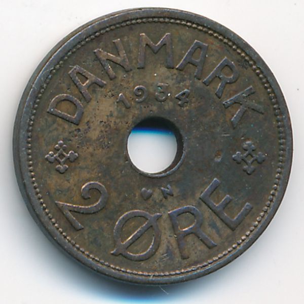 Дания, 2 эре (1934 г.)