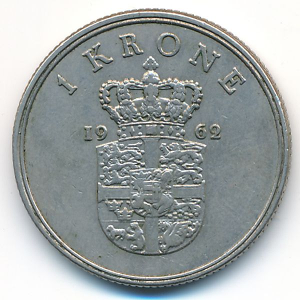 Дания, 1 крона (1962 г.)