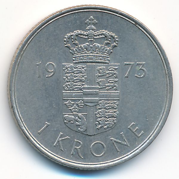 Дания, 1 крона (1973 г.)