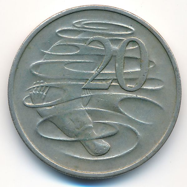 Австралия, 20 центов (1968 г.)