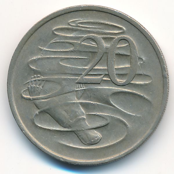 Австралия, 20 центов (1970 г.)