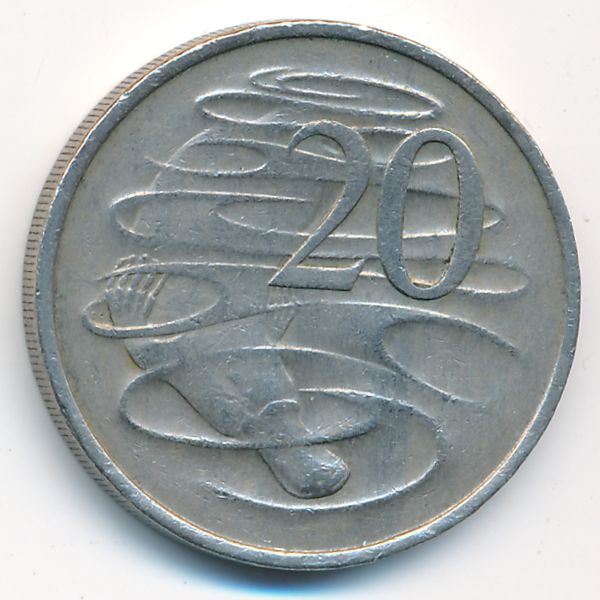 Австралия, 20 центов (1974 г.)
